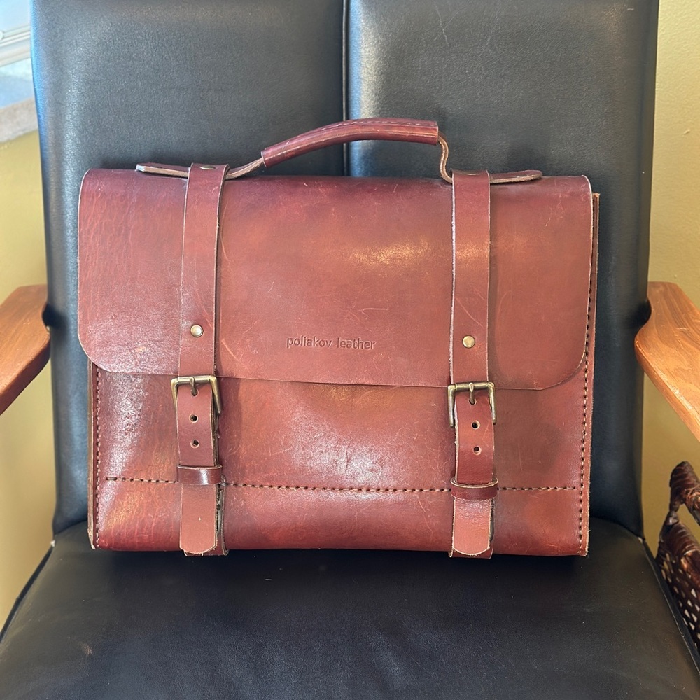 Custom Leather Bag Briefcase